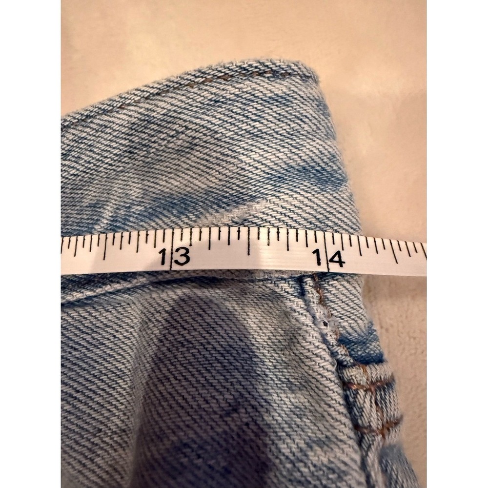 Levi's Ribcage Straight Jeans 27 High Rise Light Wash Ankle Cropped Button Fly - Picture 10 of 13
